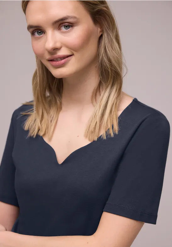 Basic T-Shirt shadowed navy