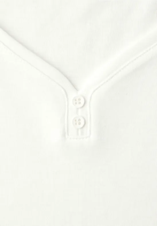 Ärmelloses Shirt mit Knopfdetail off white