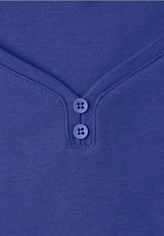 Ärmelloses Shirt mit Knopfdetail amparo blue