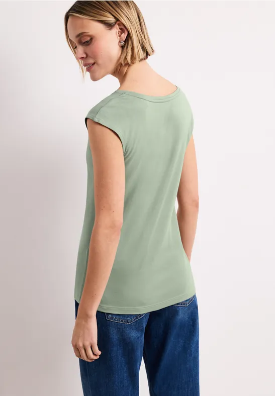 Shirt met knoopdetail mint leaf