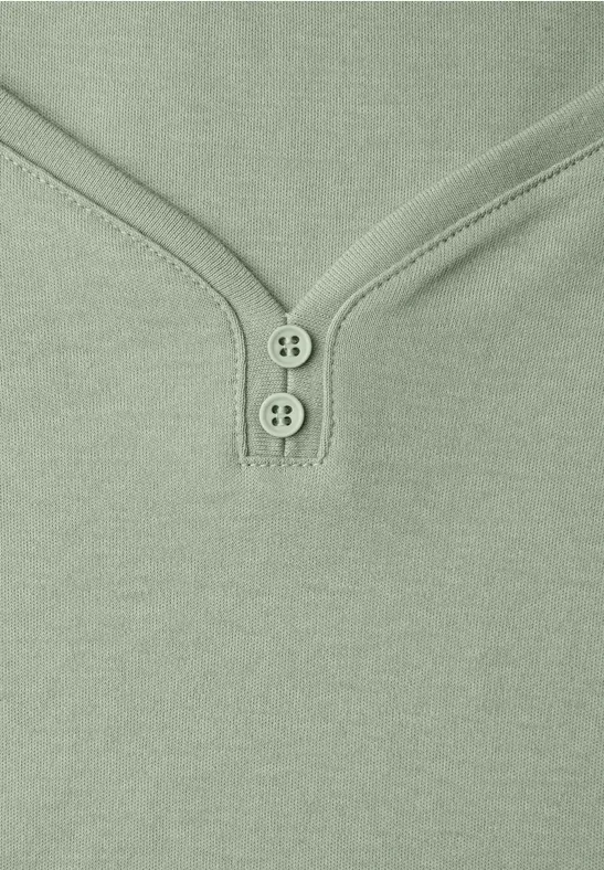 Shirt met knoopdetail mint leaf