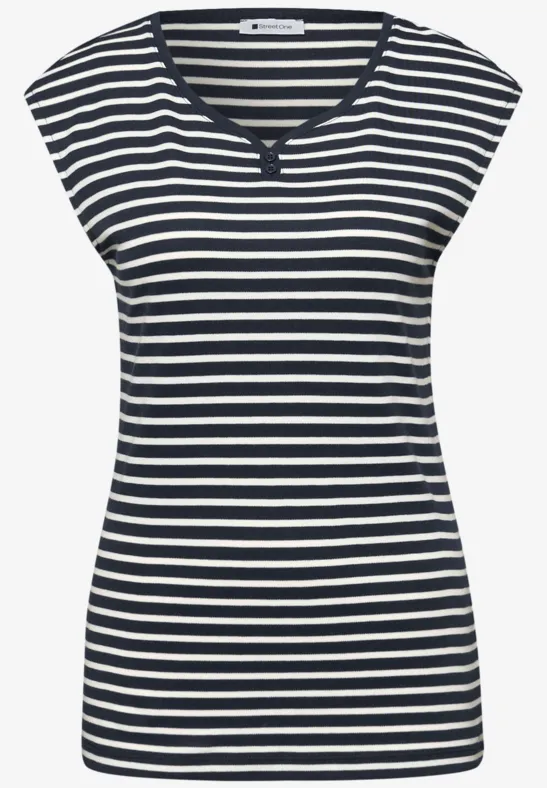 Shirt met knoopdetail shadowed navy