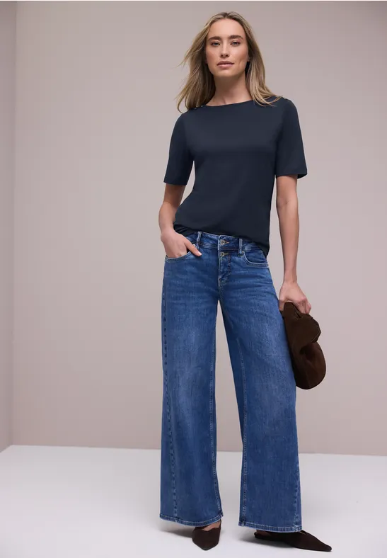 Shirt mit Knopfdetail shadowed navy