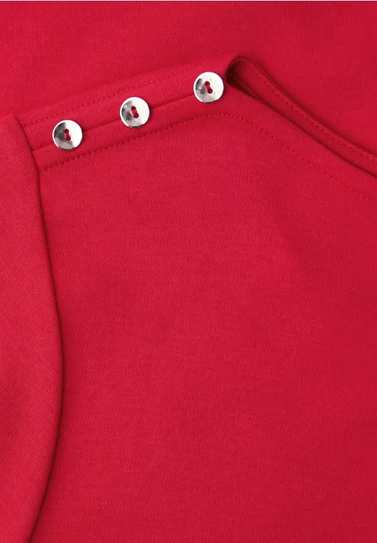 Shirt mit Knopfdetail salsa red