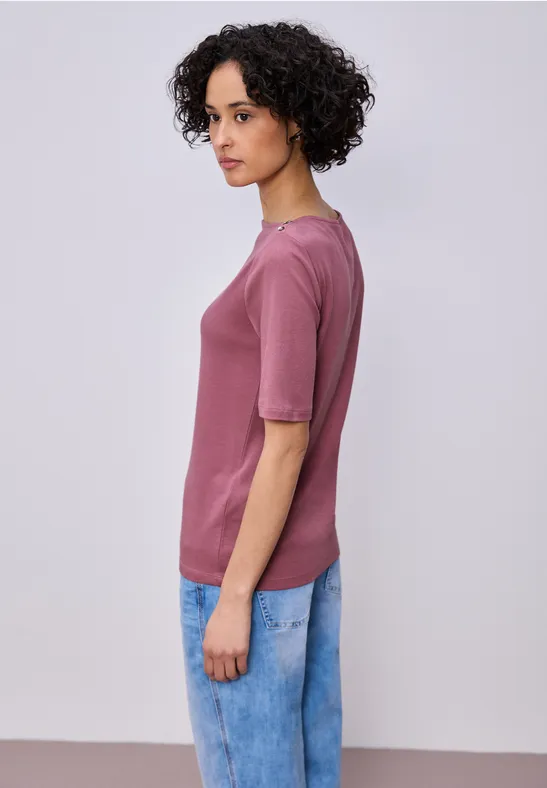 T-shirt avec détail de boutons dark clouded blush