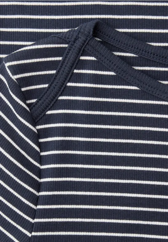 Gestreiftes Basic Shirt shadowed navy