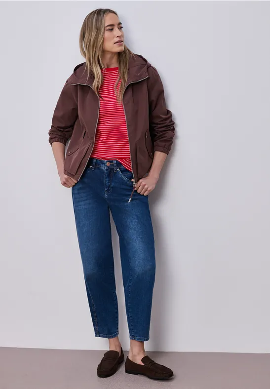 3/4-Arm Shirt mit U-Boot-Ausschnitt salsa red