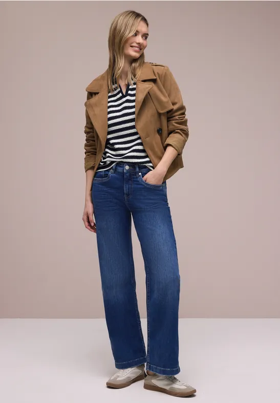 Polo à manches courtes avec rayures shadowed navy