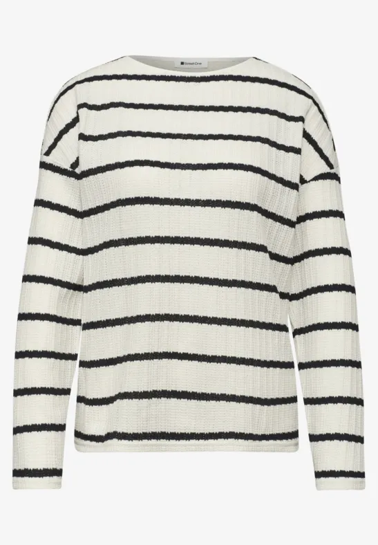 Langarm Shirt im Strick-Look shadowed navy