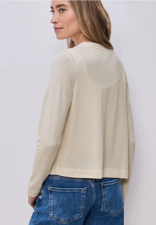 Langarm Jacke in offener Passform smoke beige