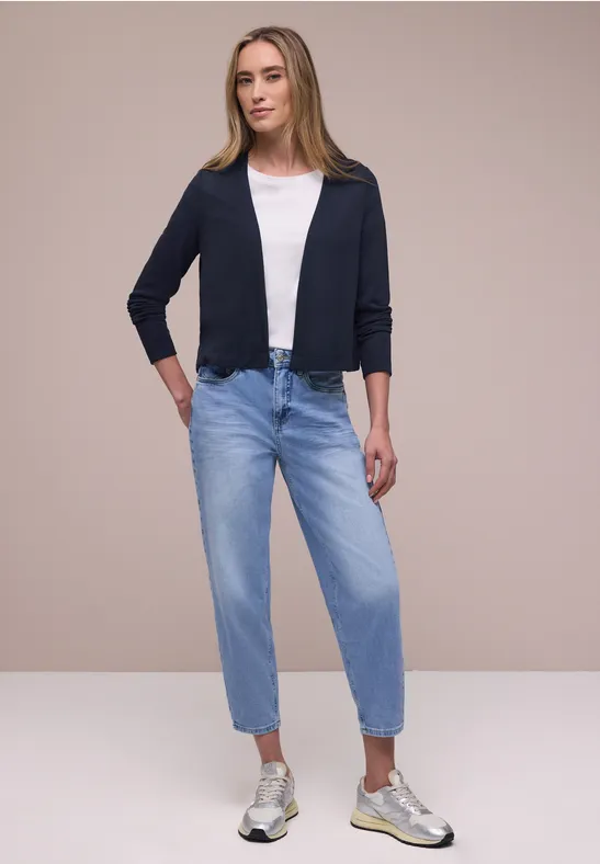 Langarm Jacke in offener Passform shadowed navy