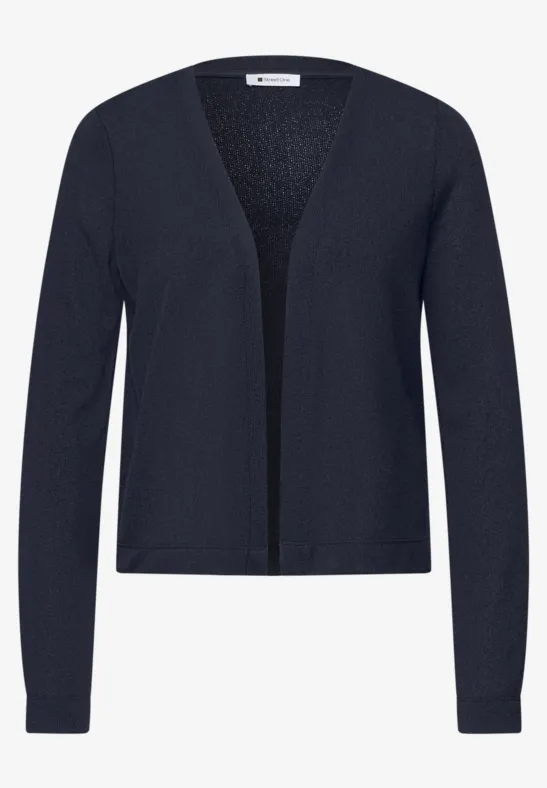 Langarm Jacke in offener Passform shadowed navy