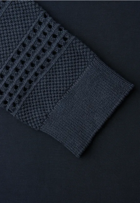 T-shirt à manches ajourées shadowed navy