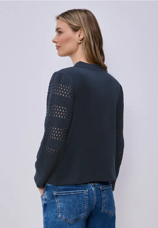 Langarm Jacke im Silk-Look shadowed navy