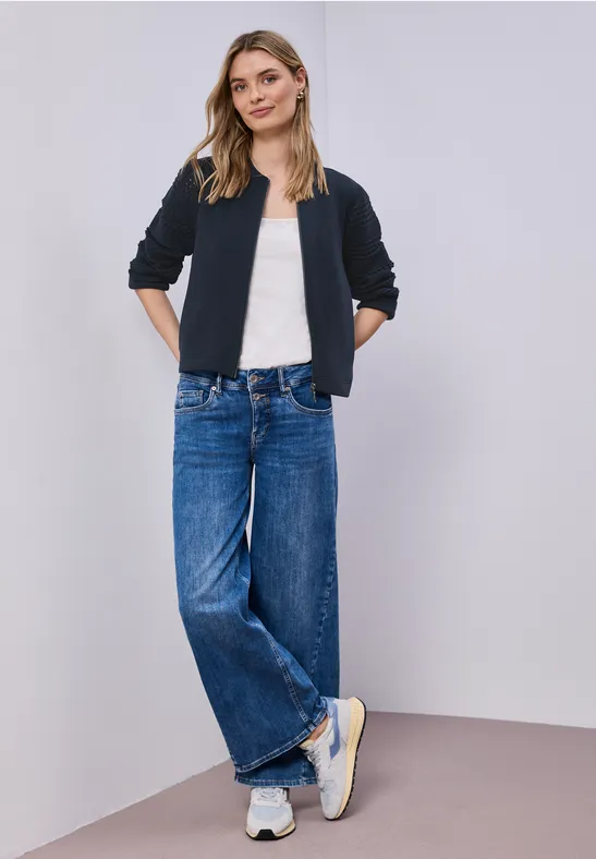 Langarm Jacke im Silk-Look shadowed navy