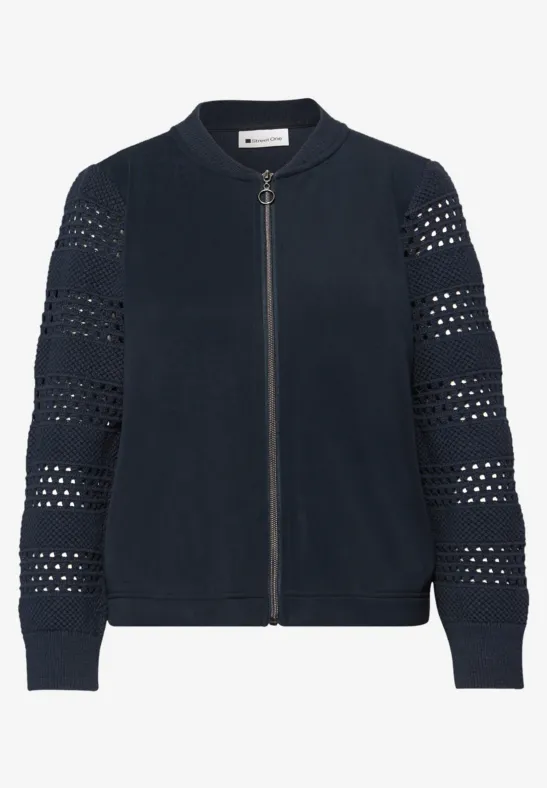 Langarm Jacke im Silk-Look shadowed navy