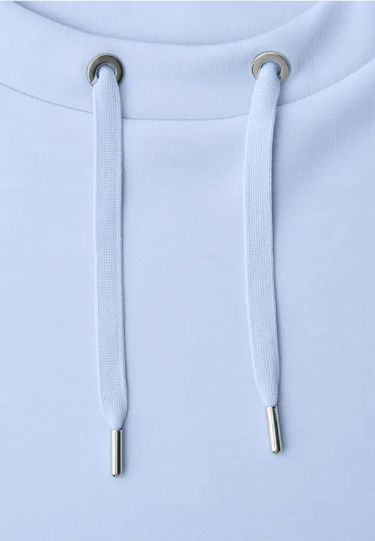 Dropped Shoulder Shirt im Silk-Look cashmere blue
