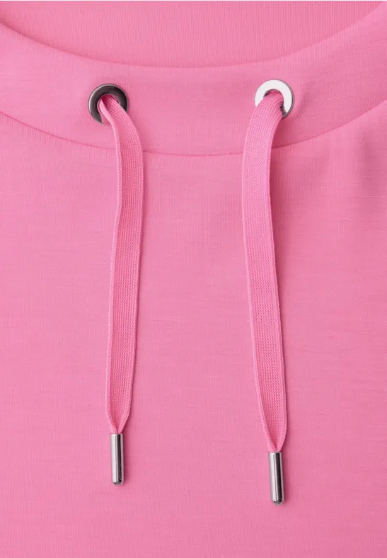 Dropped Shoulder Shirt im Silk-Look ibis rose