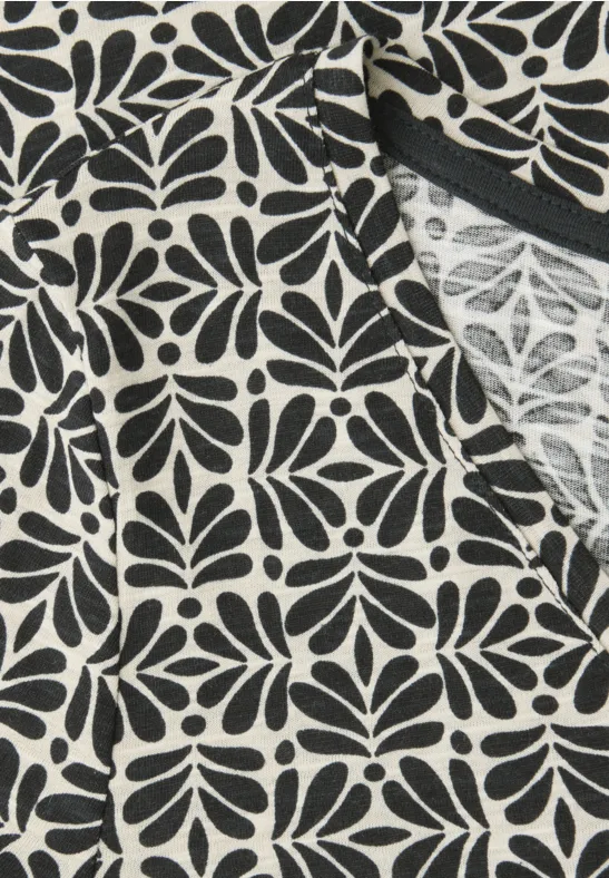 Shirt met minimale print shadowed navy