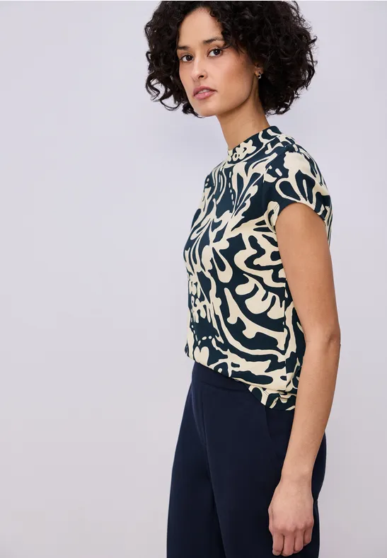 T-shirt de base à motifs shadowed navy