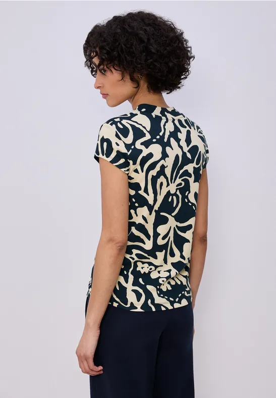 T-shirt de base à motifs shadowed navy