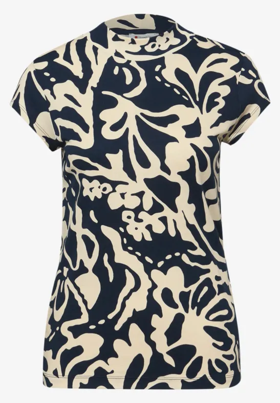 T-shirt de base à motifs shadowed navy