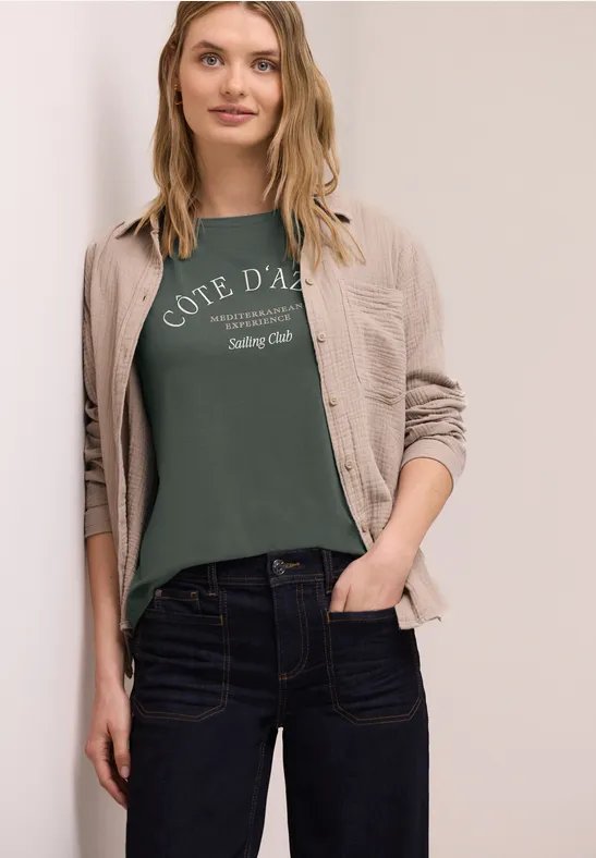 T-Shirt mit Wording cilantro green