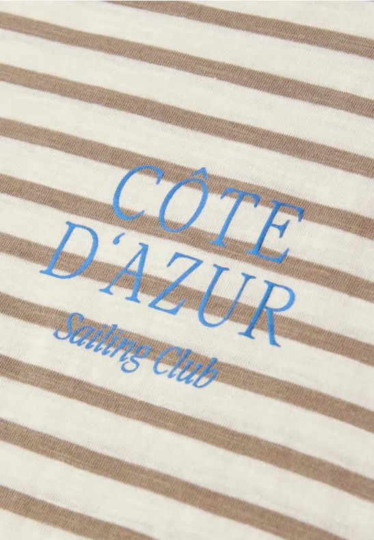 Gestreiftes Shirt safari beige