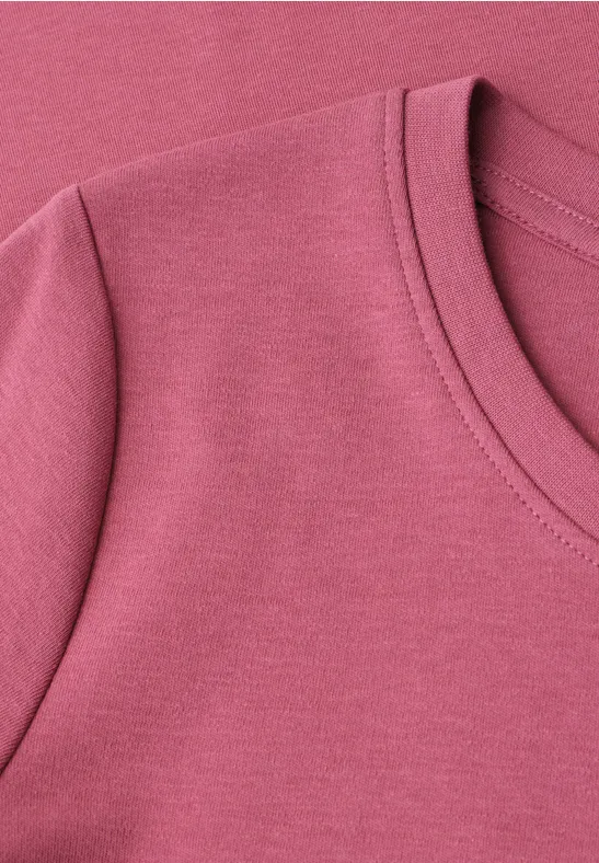 Basic T-Shirt aus reiner Baumwolle dark clouded blush