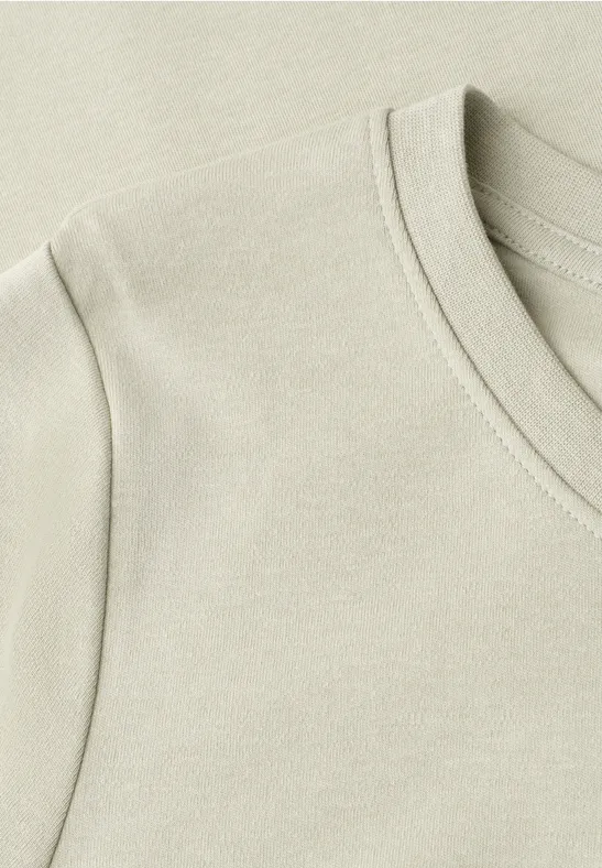 Basic T-Shirt aus reiner Baumwolle mint leaf