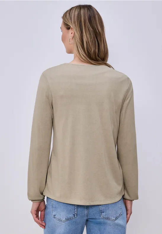 Veste à manches longues, coupe ouverte timeless beige