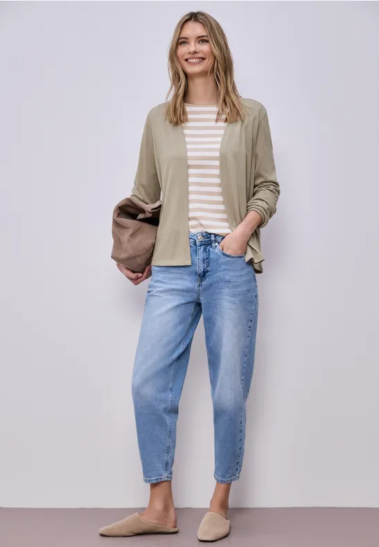 Veste à manches longues, coupe ouverte timeless beige