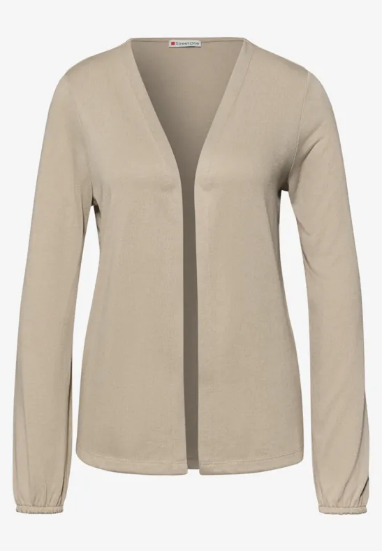 Veste à manches longues, coupe ouverte timeless beige