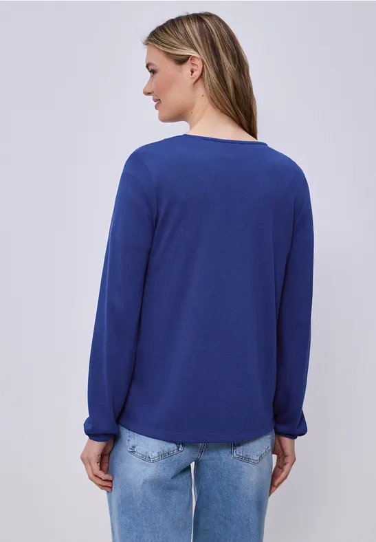 Veste à manches longues, coupe ouverte amparo blue