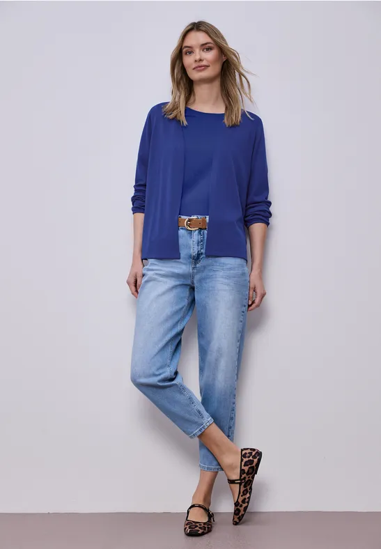 Veste à manches longues, coupe ouverte amparo blue