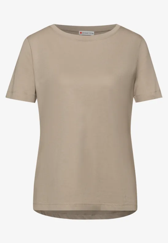 T-shirt long timeless beige