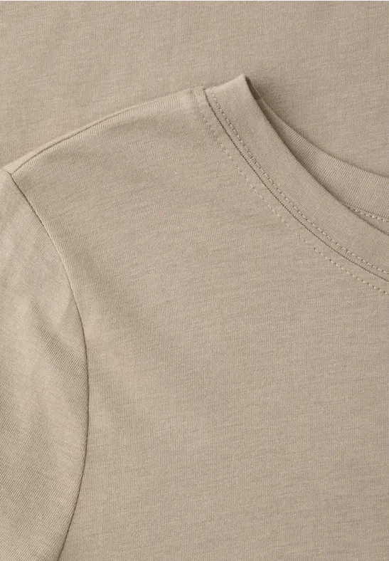 T-shirt long timeless beige