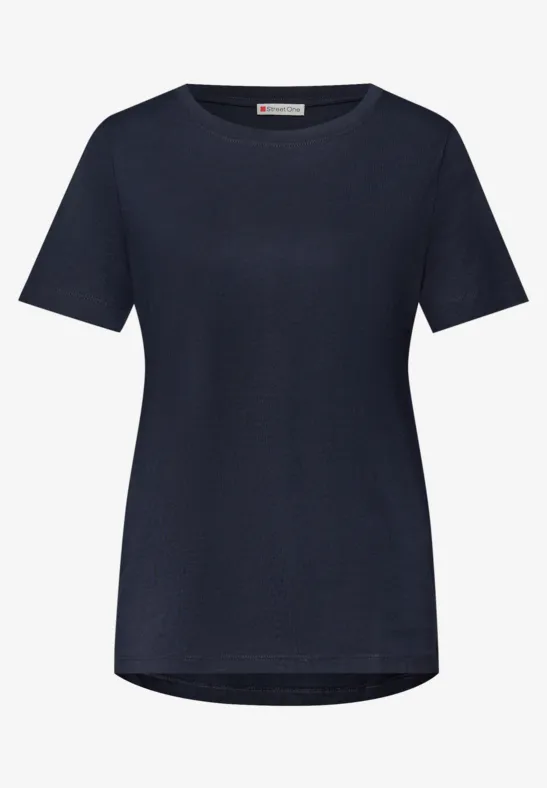 T-shirt long shadowed navy