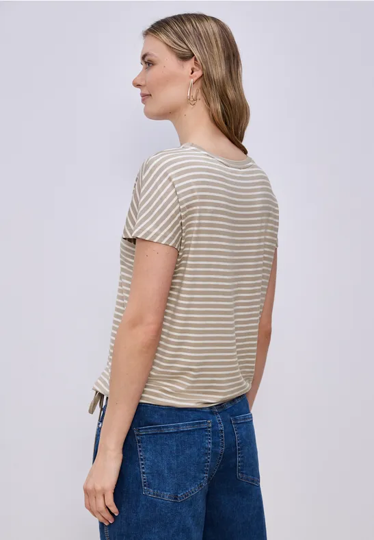 Gestreiftes Shirt timeless beige