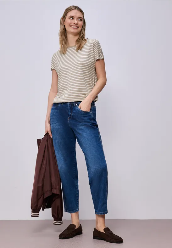 Gestreiftes Shirt timeless beige