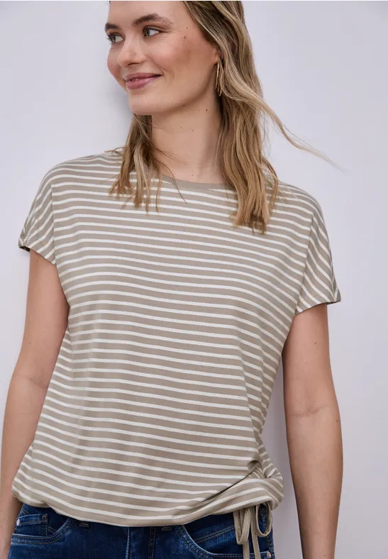 Gestreiftes Shirt timeless beige