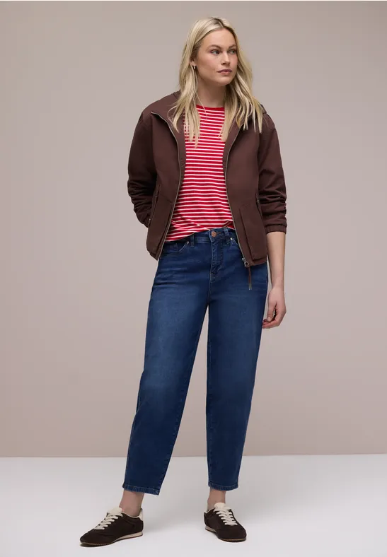 T-shirt à rayures salsa red