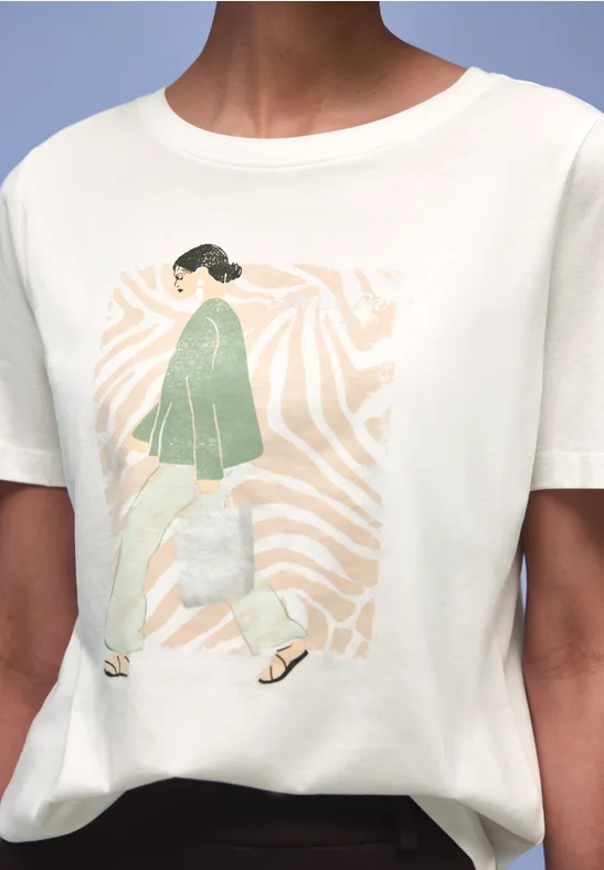 T-shirt avec Partprint off white