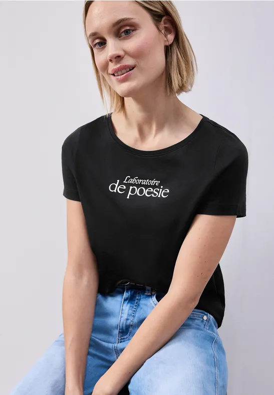 T-shirt avec wording Black
