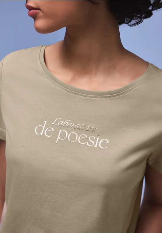 Shirt mit Wording timeless beige