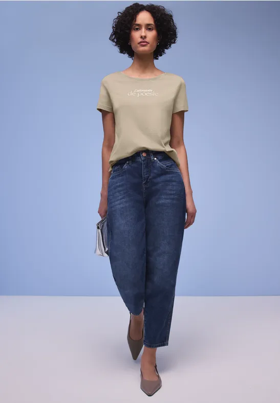 Shirt mit Wording timeless beige