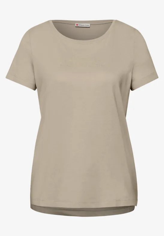 Shirt mit Wording timeless beige