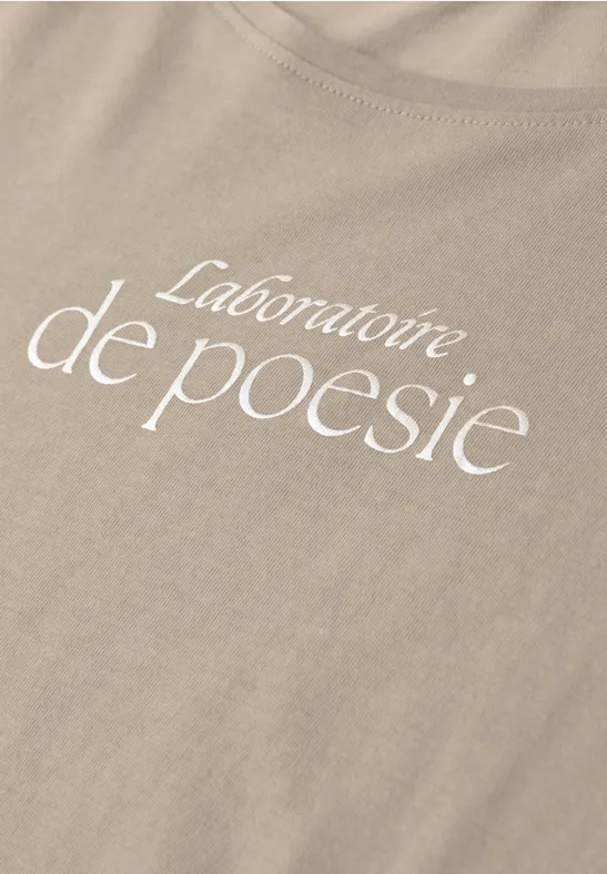 Shirt mit Wording timeless beige