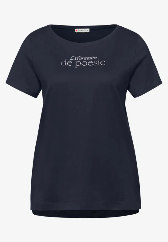 T-shirt avec wording shadowed navy