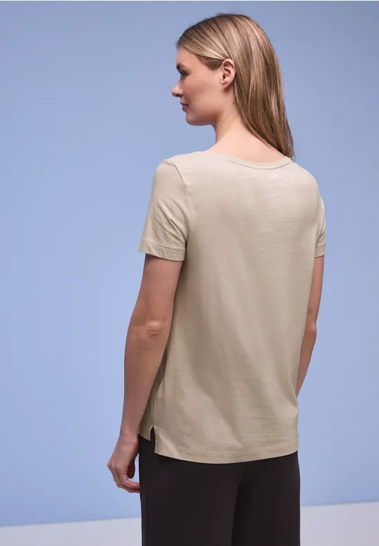 Shirt met tekst clay sand